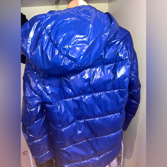 Blue glossy Jacket by DKNY - Picture 3 of 5